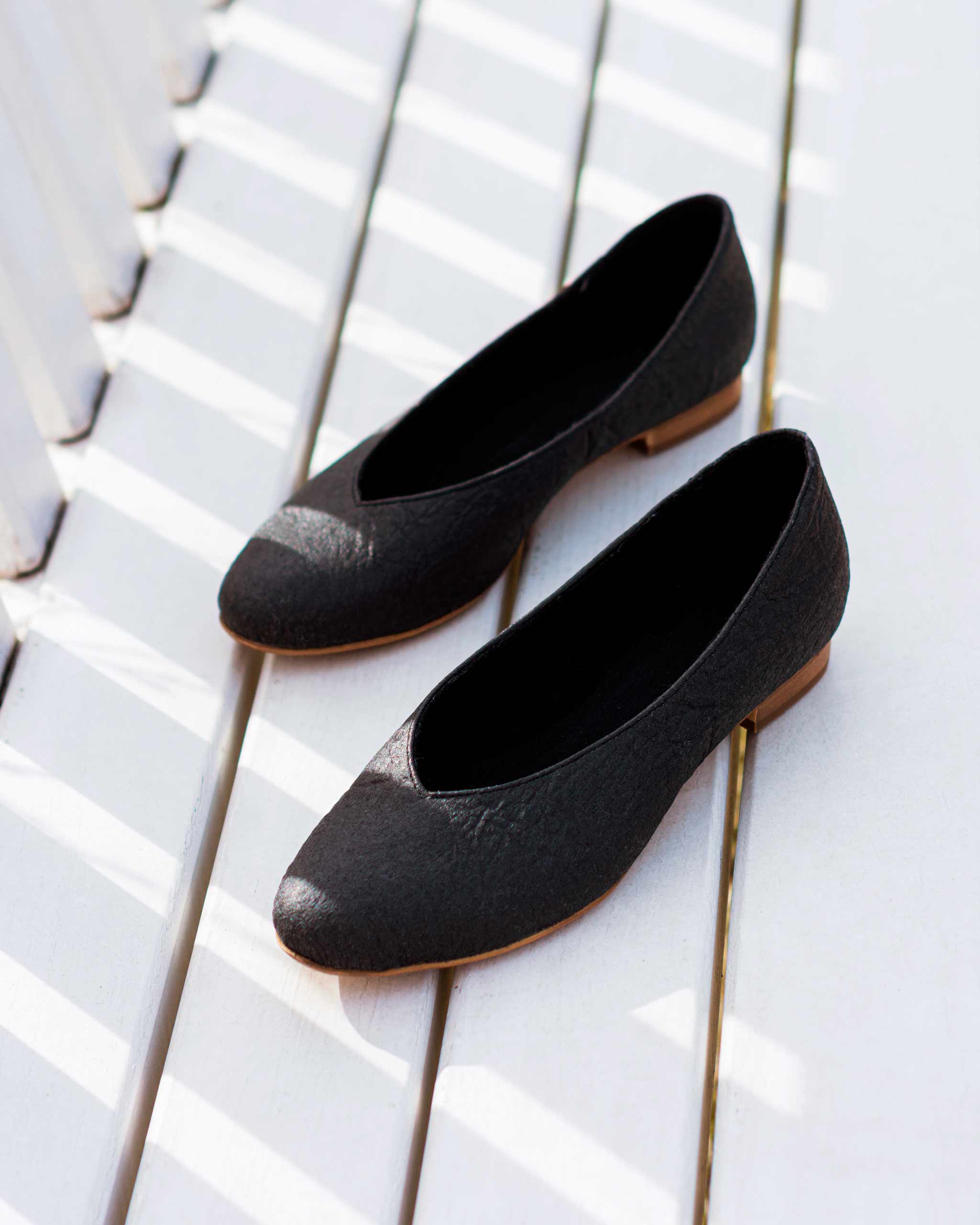 Pumps Black Pina ballerinas made of Pinatex - outlet - Image 3