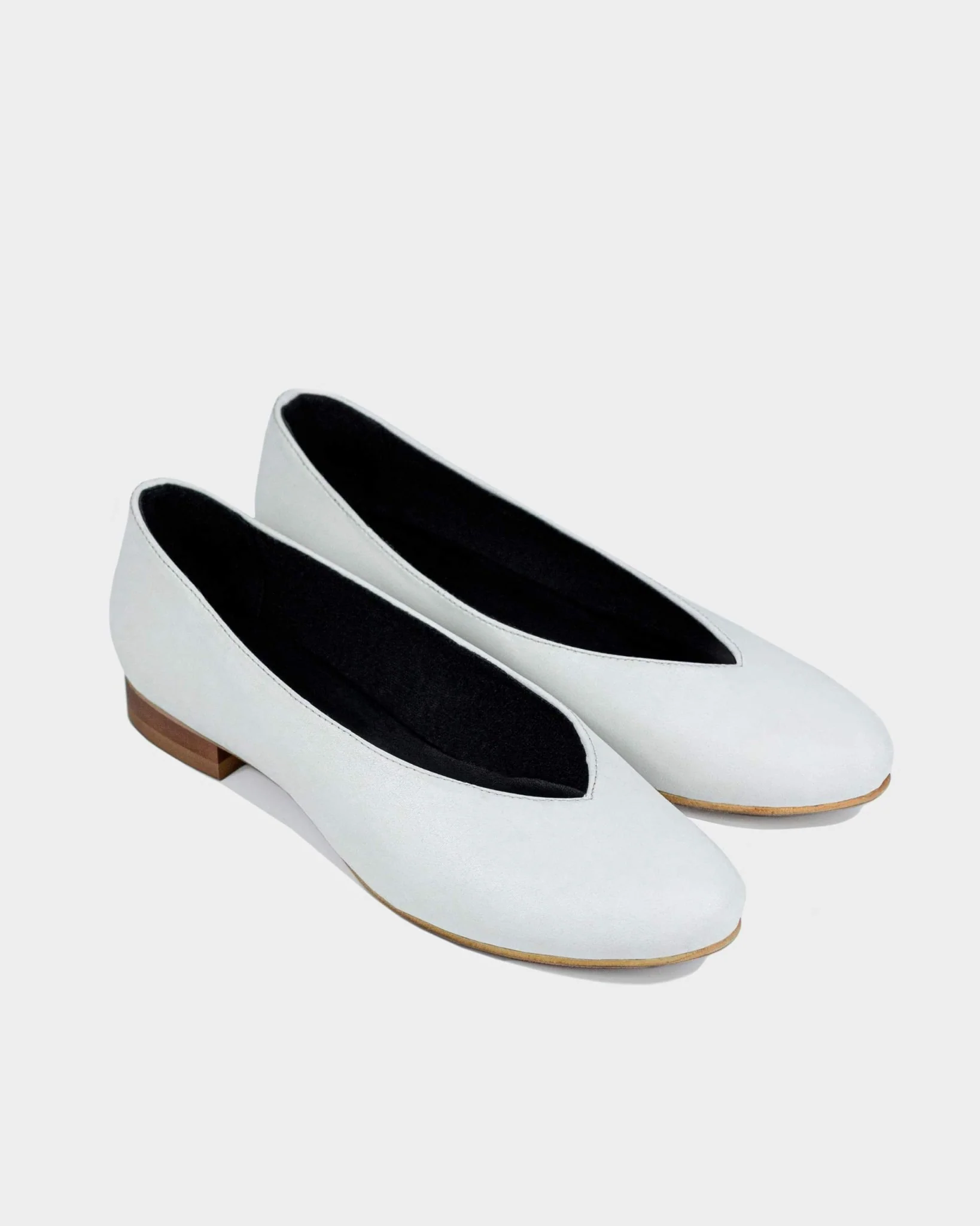 Pumps White Nopal ballerinas made of cactus leather - Image 2