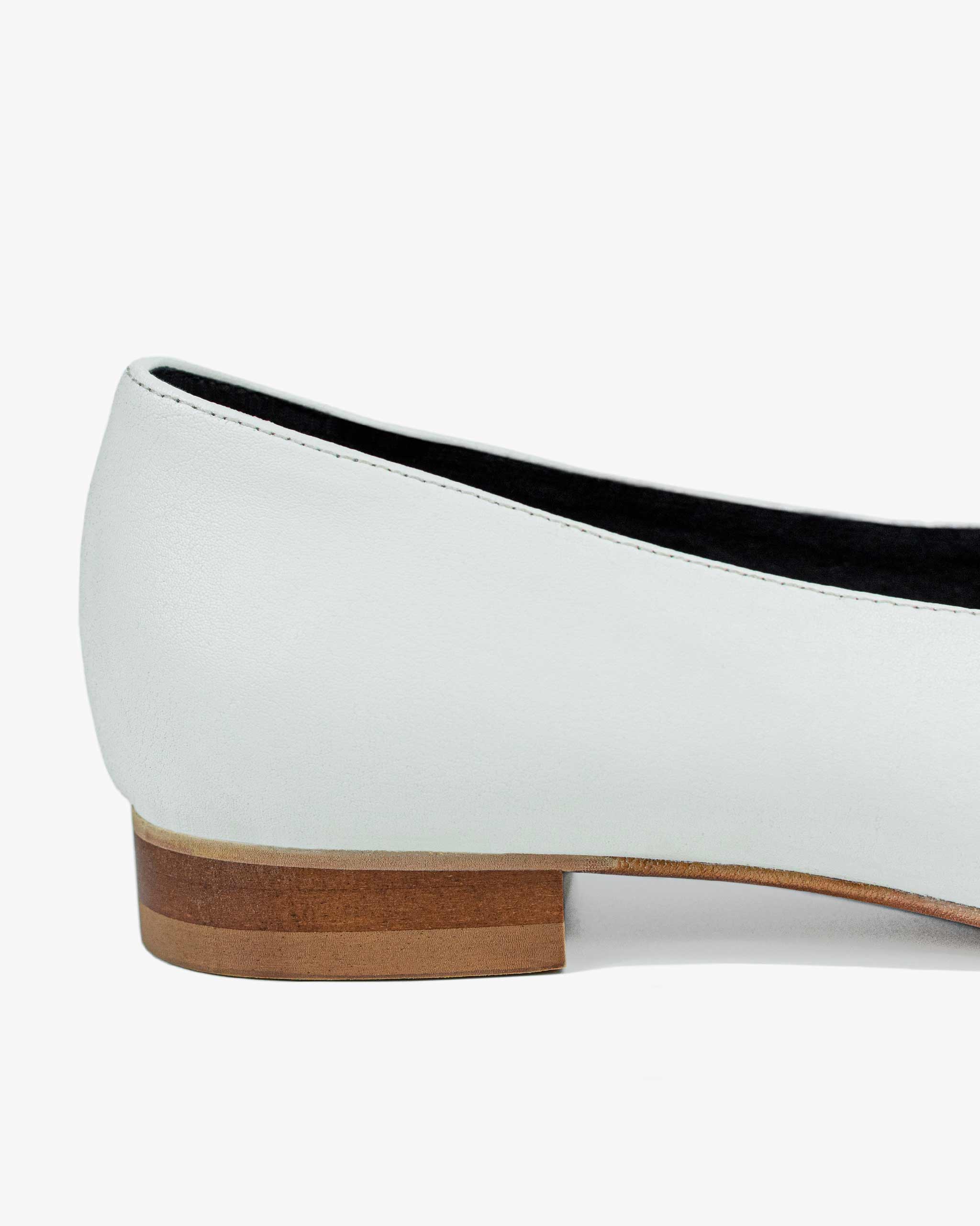 Pumps White Nopal ballerinas made of cactus leather - Image 3
