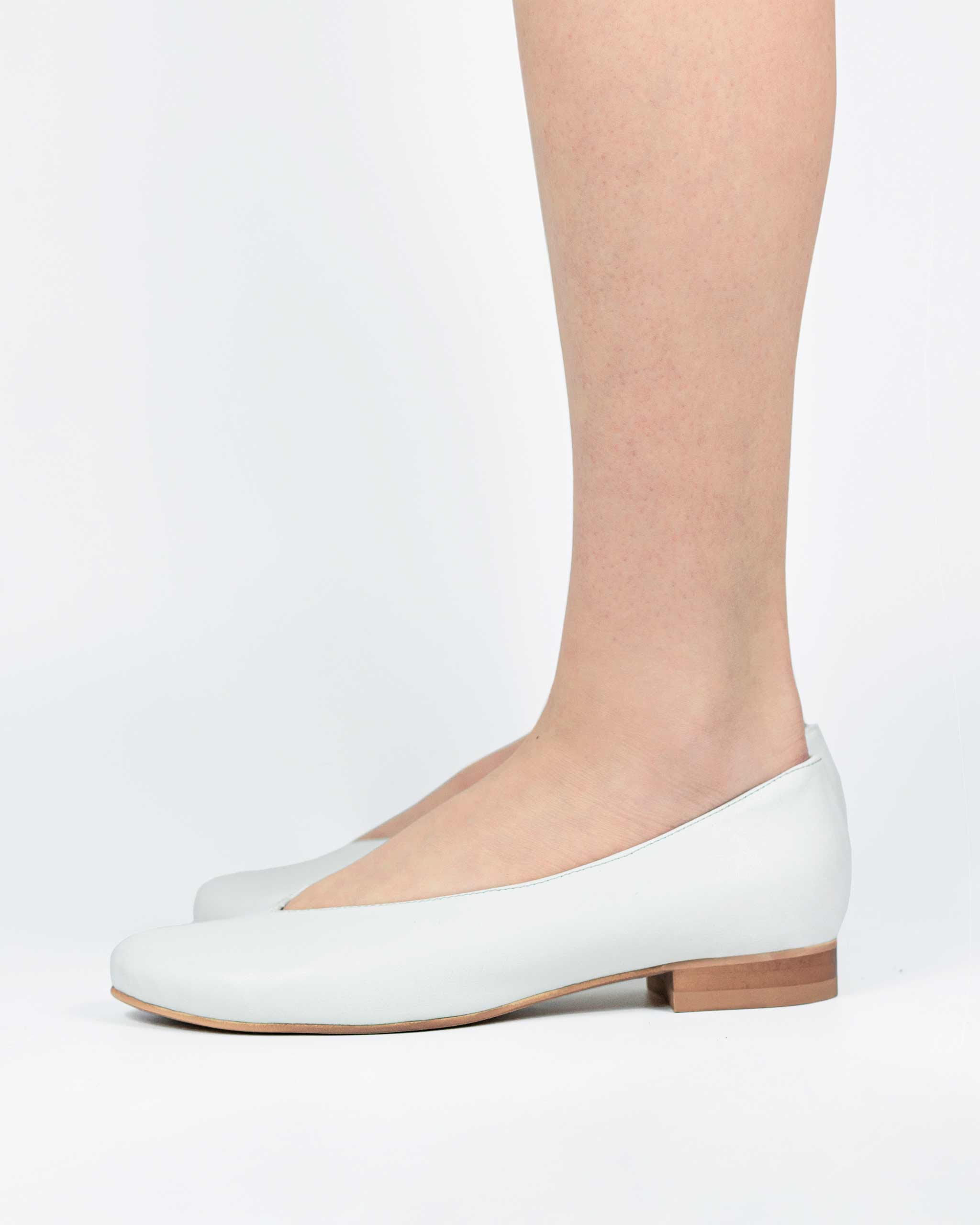 Pumps White Nopal ballerinas made of cactus leather - Image 4
