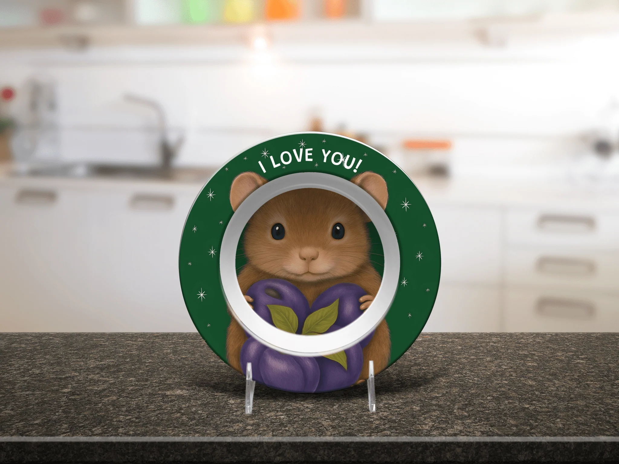 Purple Plum Whimsical Mouse - Image 2