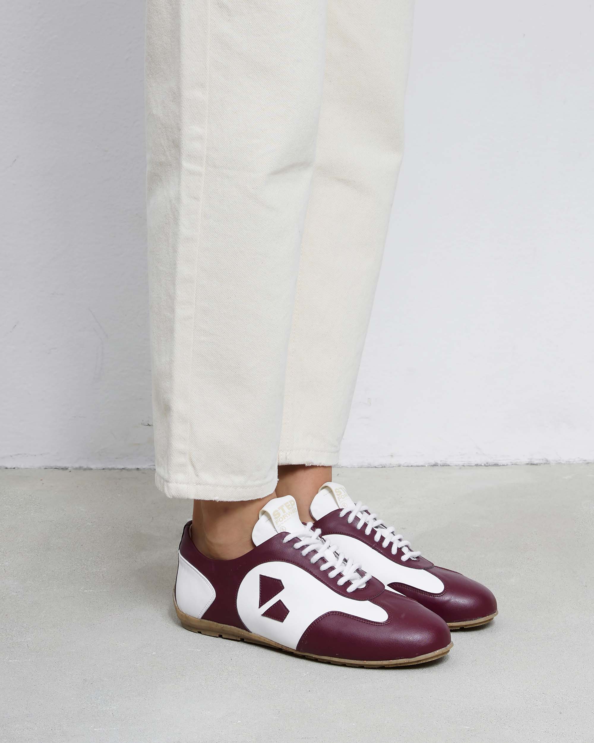 Racer Sneakers Burgundy White - Image 6