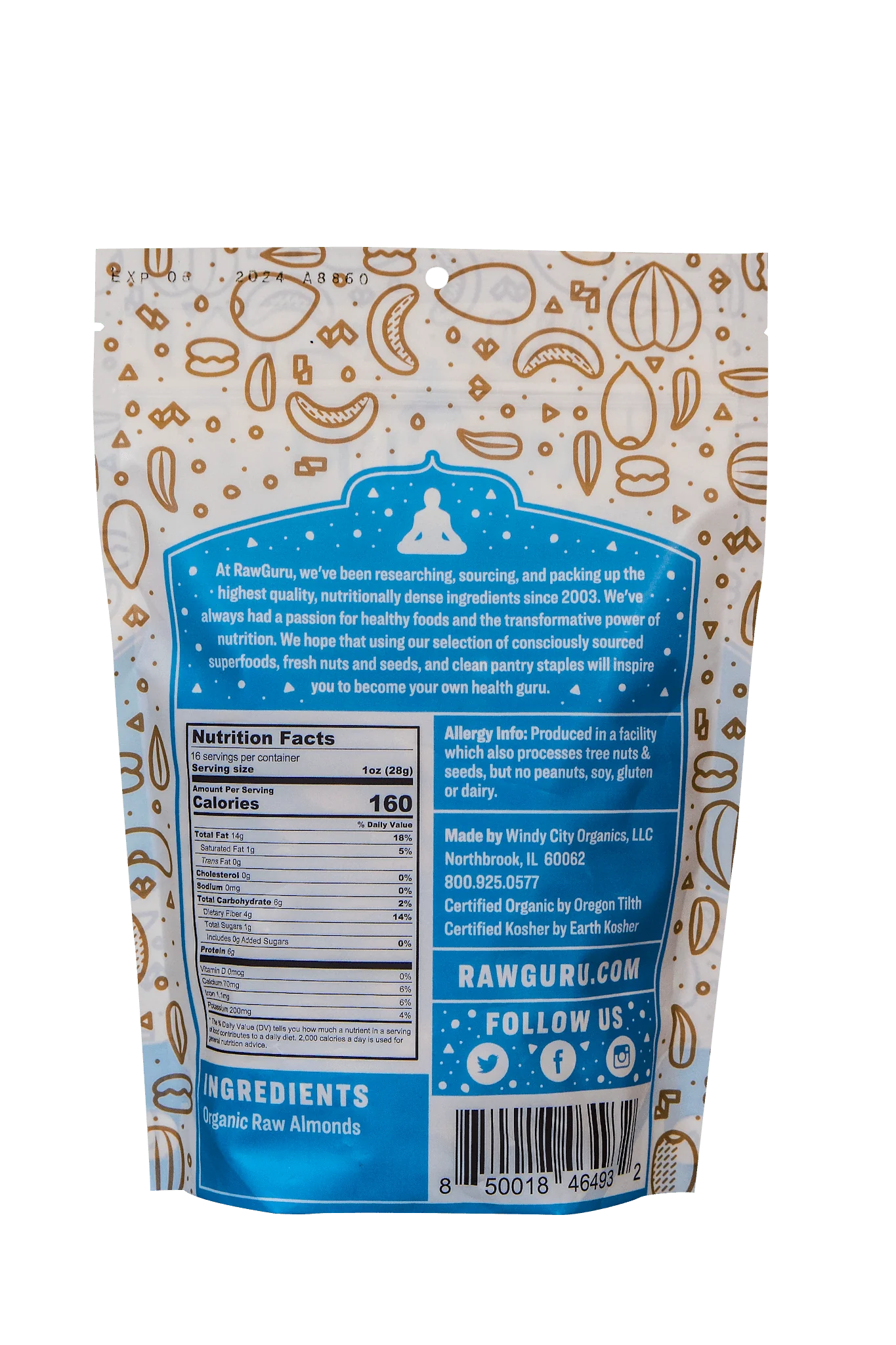 Raw Organic Almonds | 16 oz - Image 2