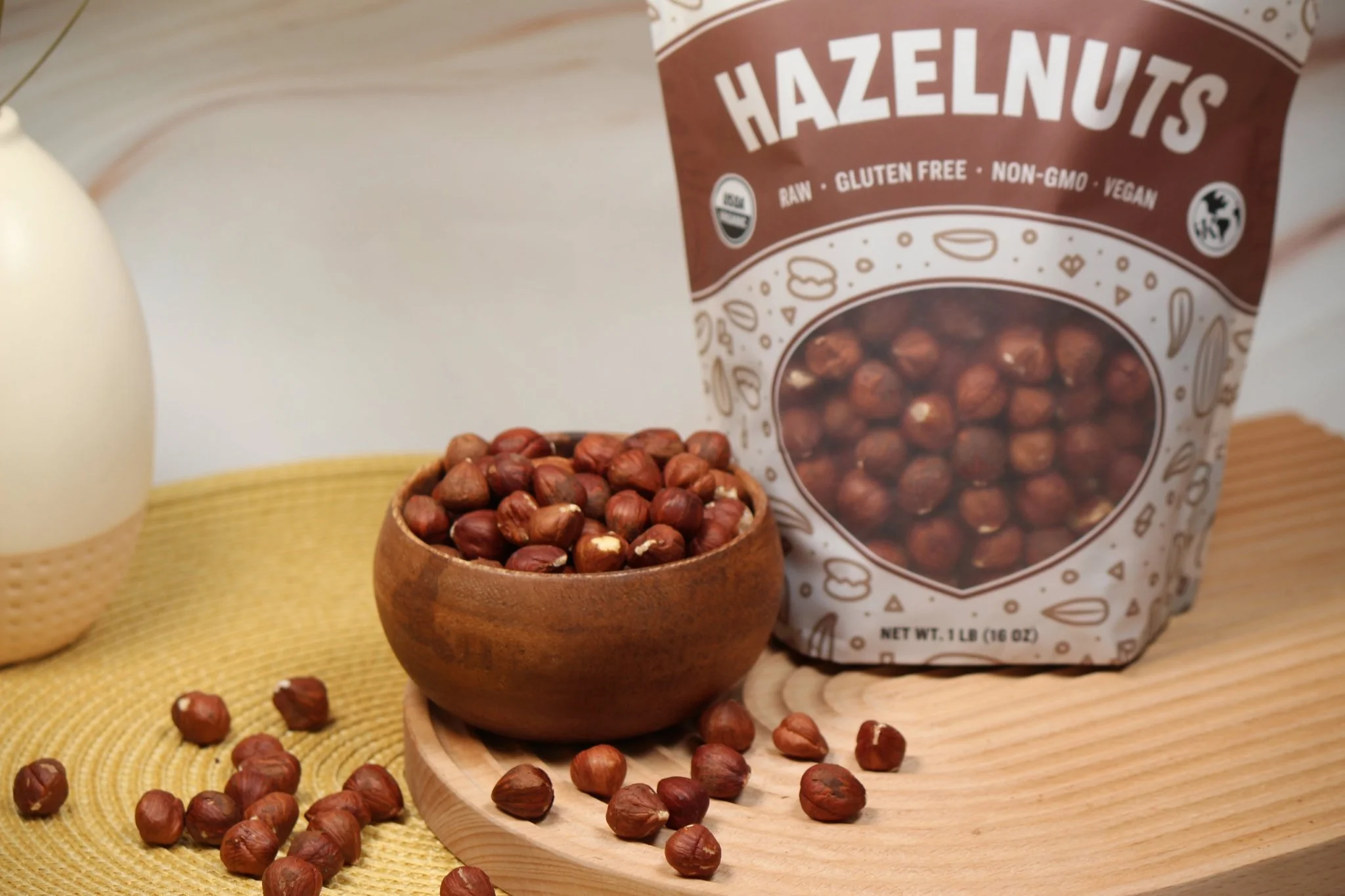 RawGuru Raw Organic Hazelnuts - 16 oz - Image 5