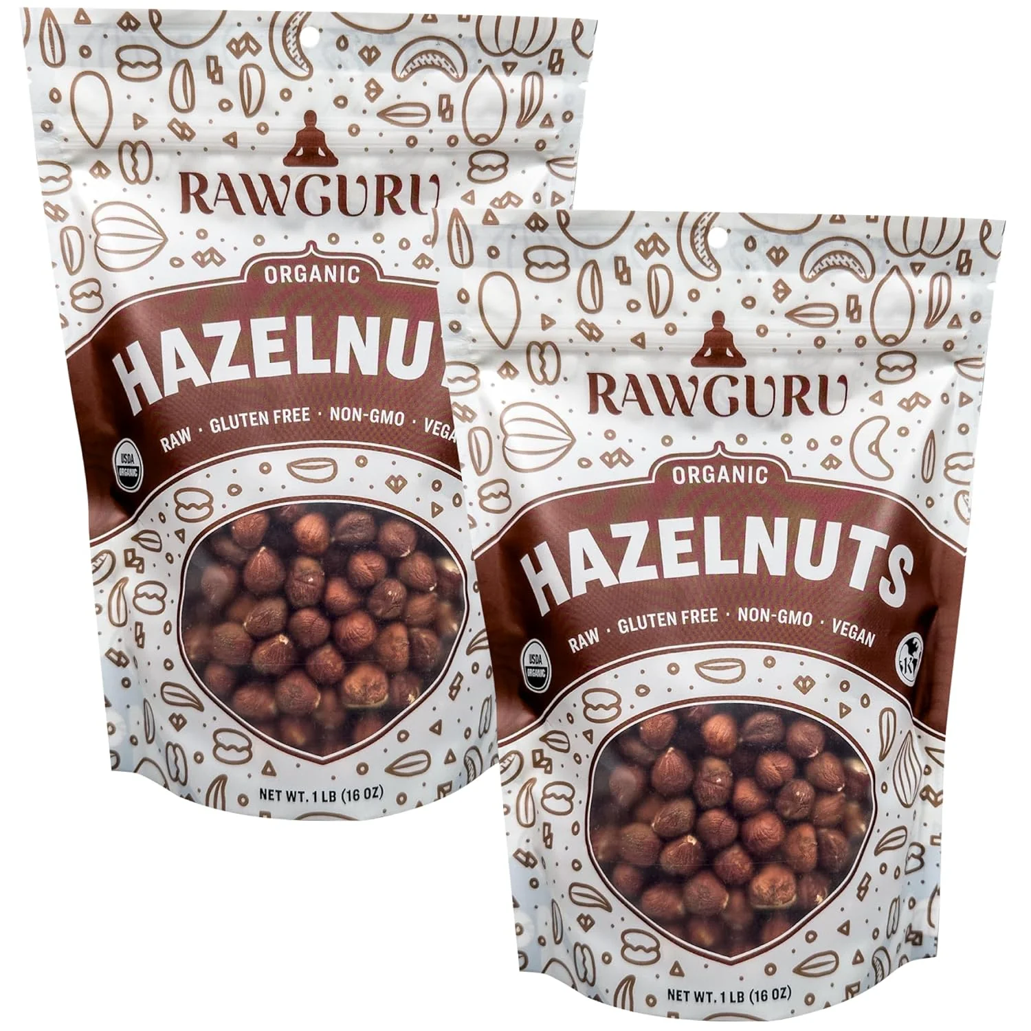 RawGuru Raw Organic Hazelnuts - 16 oz - Image 6