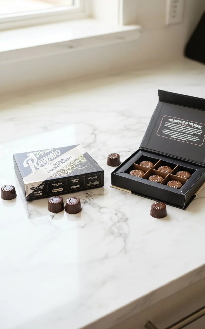 Rawmio 70% Dark Chocolate Bonbons, 6 Bonbons - Image 9