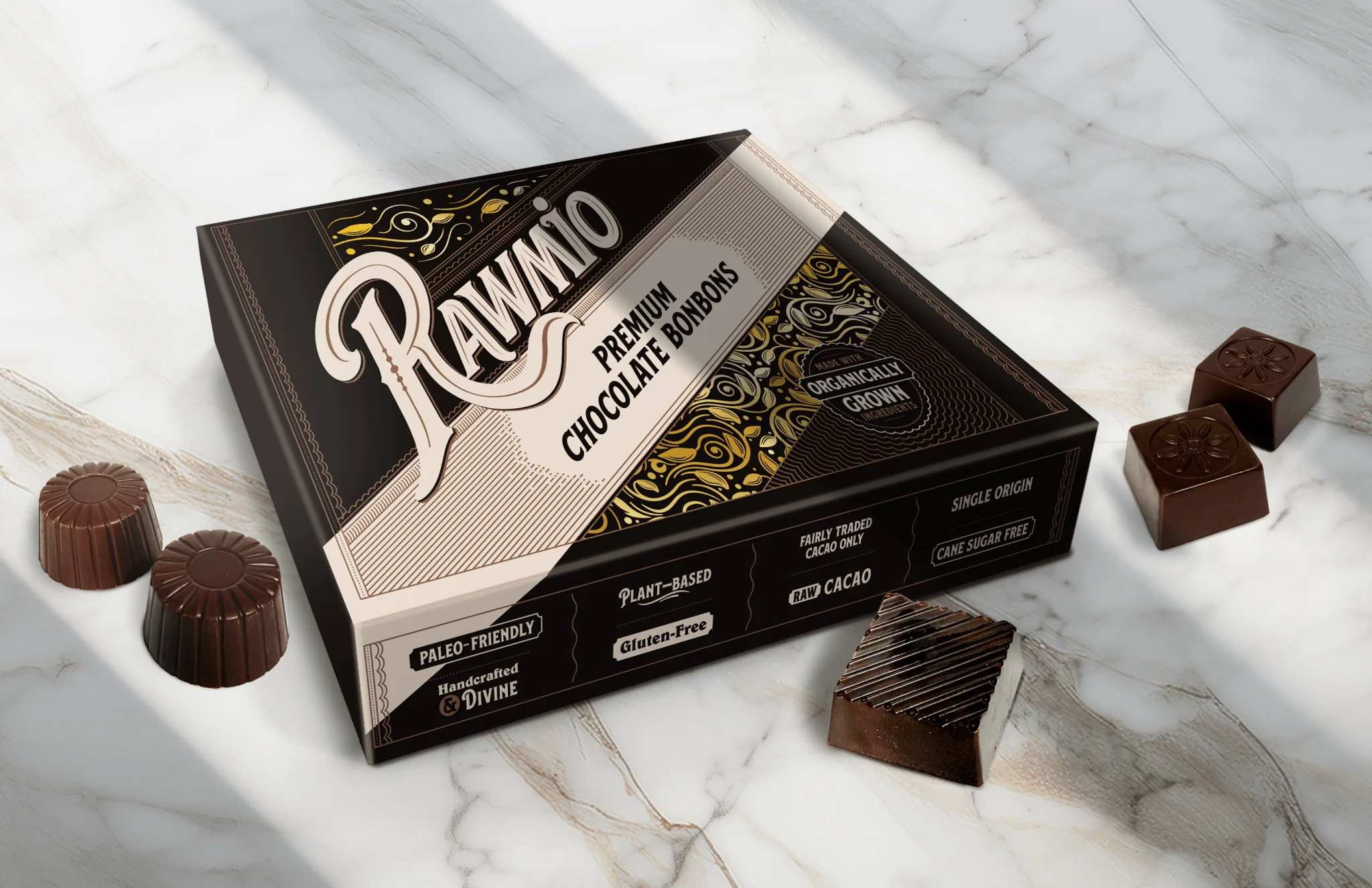 Rawmio Coconut Milk Chocolate Bonbons, 12 Bonbons - Image 9