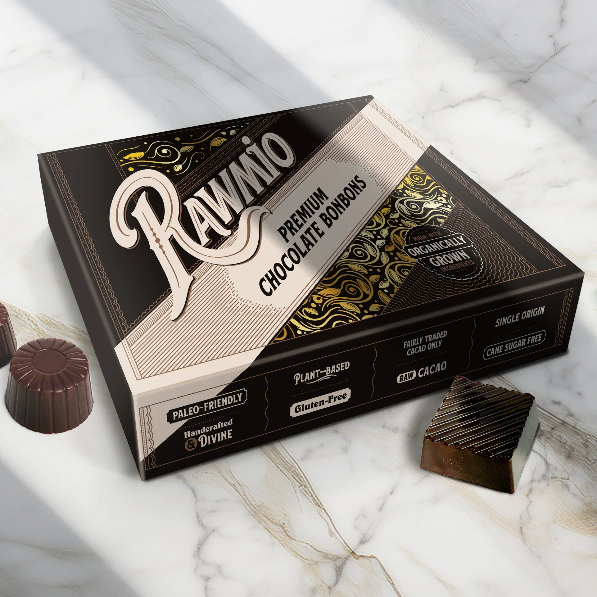 Rawmio Coconut Milk Chocolate Bonbons, 24 Bonbons - Image 3