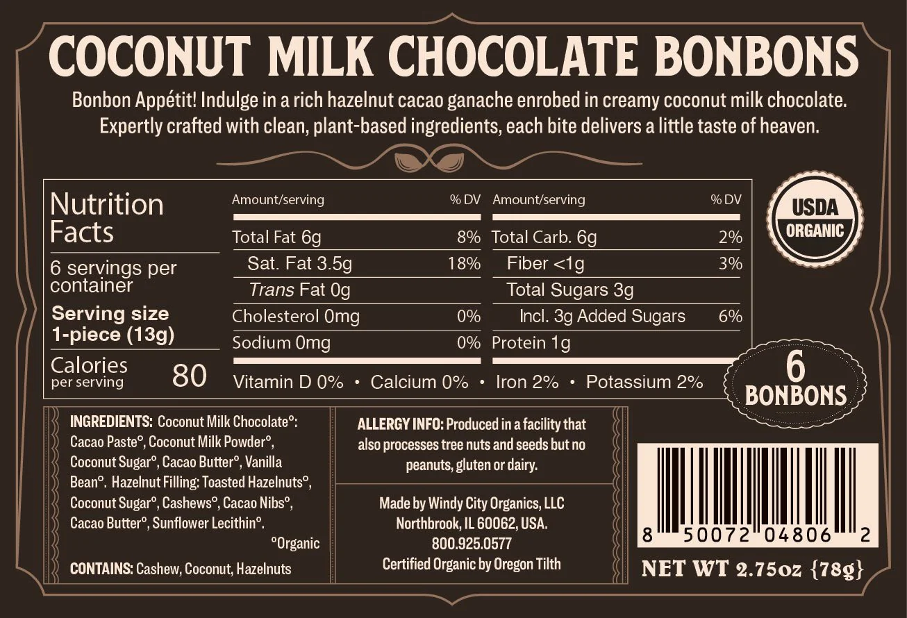 Rawmio Coconut Milk Chocolate Bonbons, 6 Bonbons - Image 4