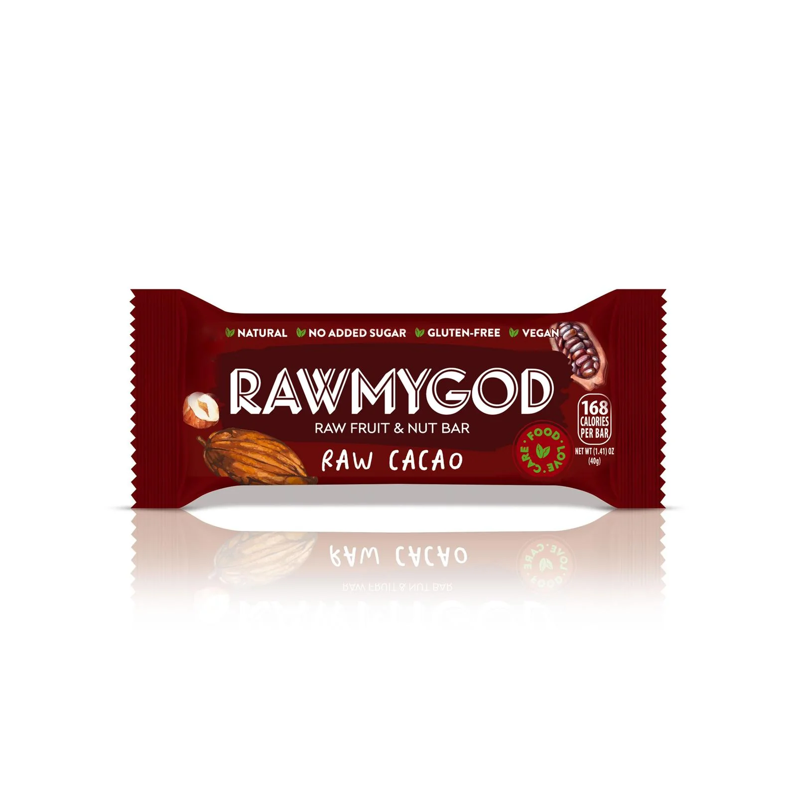 RAWMYGOD Cacao Raw Fruit & Nut Bar, Box of 16 - Image 2