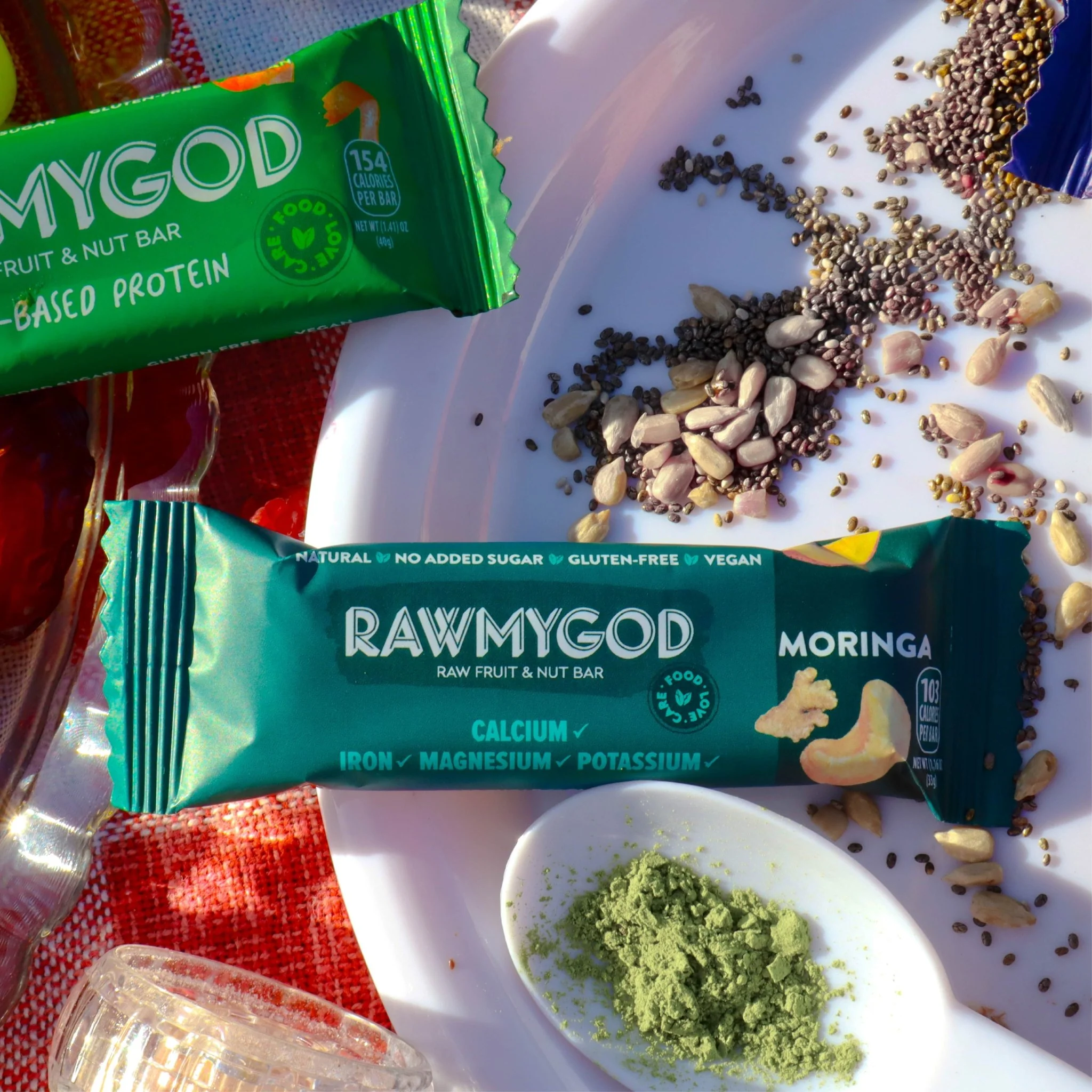 RAWMYGOD Moringa Raw Fruit & Nut Bar, Box of 20 - Image 3