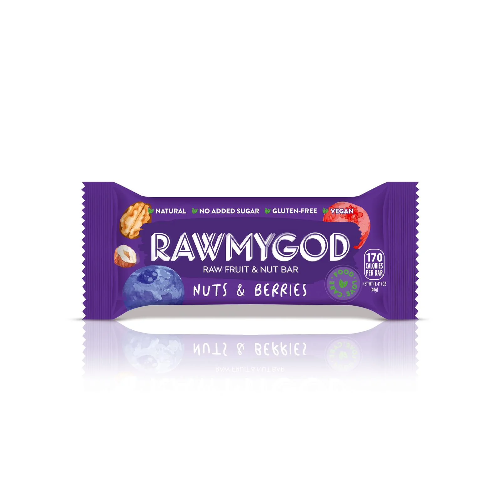 RAWMYGOD Nuts & Berries Raw Fruit & Nut Bar, Box of 16 - Image 2