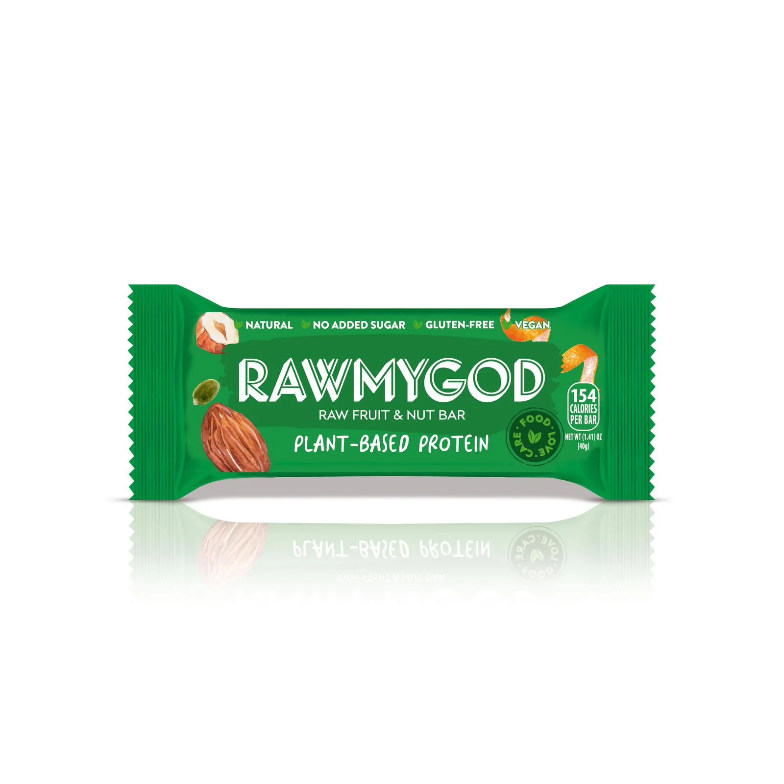 RAWMYGOD Plant-Based Protein Raw Fruit & Nut Bar, Box of 16 - Image 2