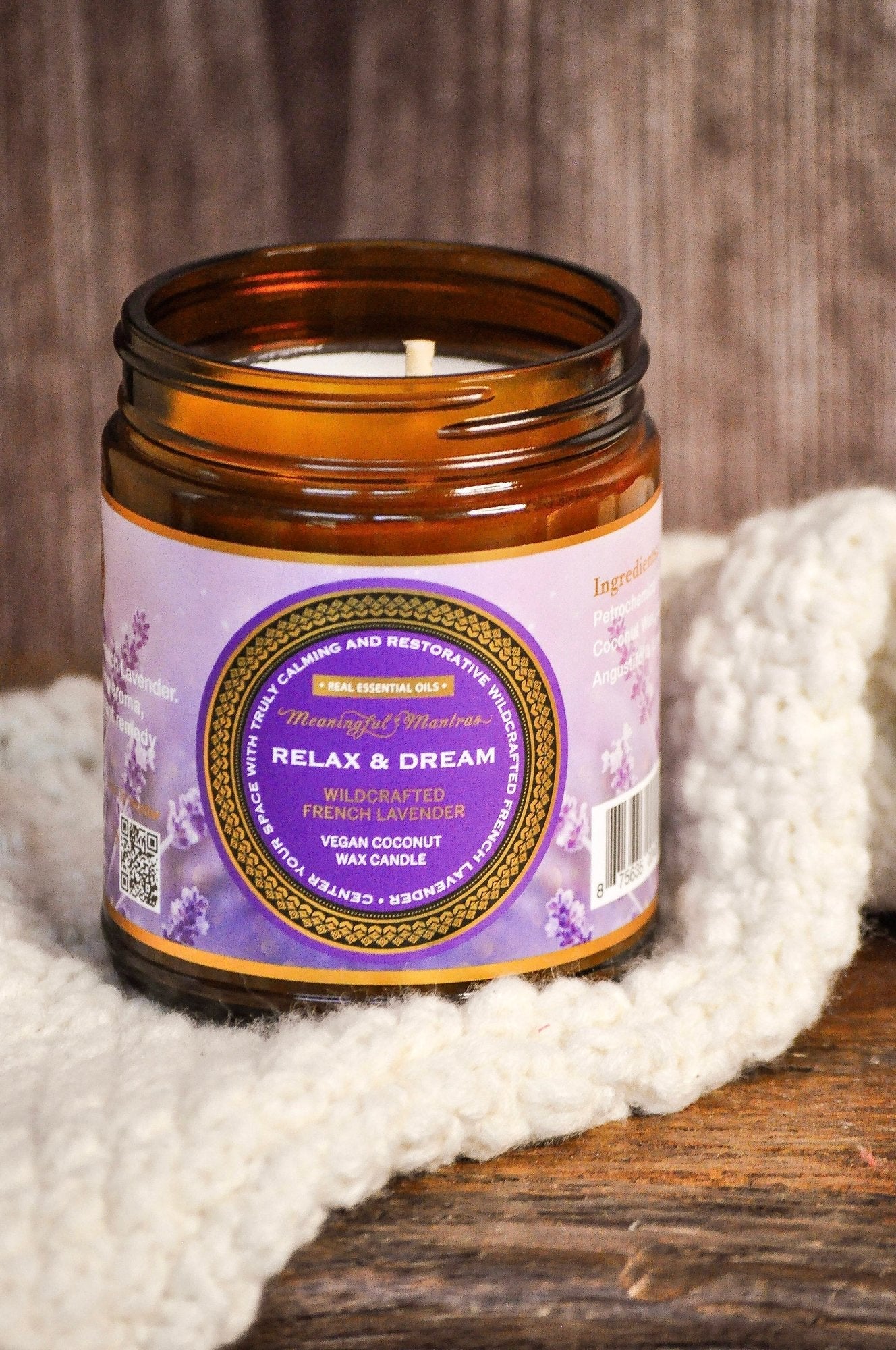 Relax & Dream Wildcrafted French Lavender Candle - Image 3