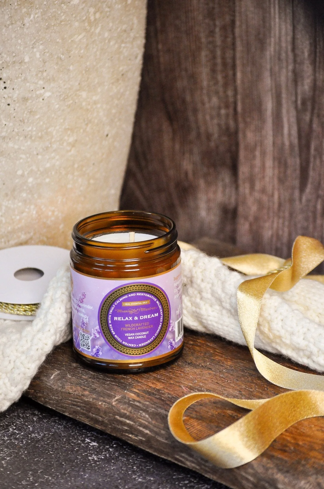 Relax & Dream Wildcrafted French Lavender Candle - Image 5