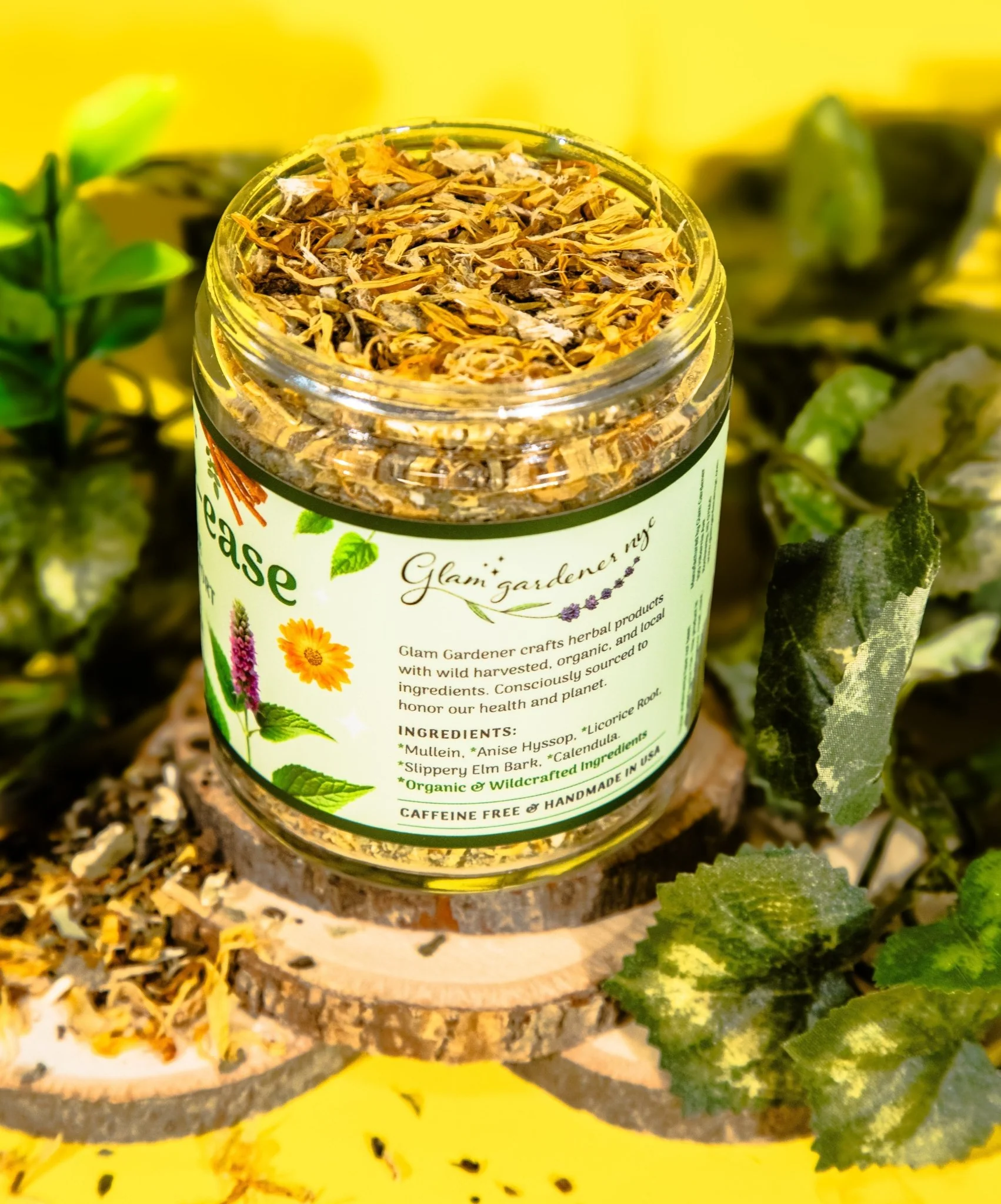 RESPIRATOR-EASE • Loose leaf herbal tea for Respiratory support with American-grown & organic Mullein, Licorice root, Anise Hyssop, Slippery Elm and Calendula - Image 3