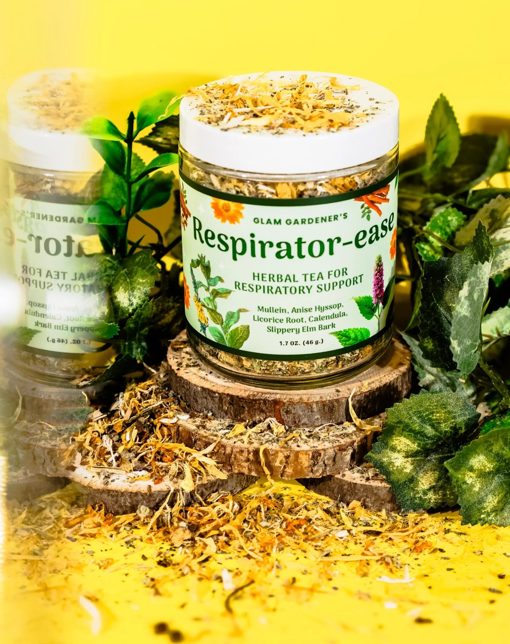 RESPIRATOR-EASE • Loose leaf herbal tea for Respiratory support with American-grown & organic Mullein, Licorice root, Anise Hyssop, Slippery Elm and Calendula - Image 4