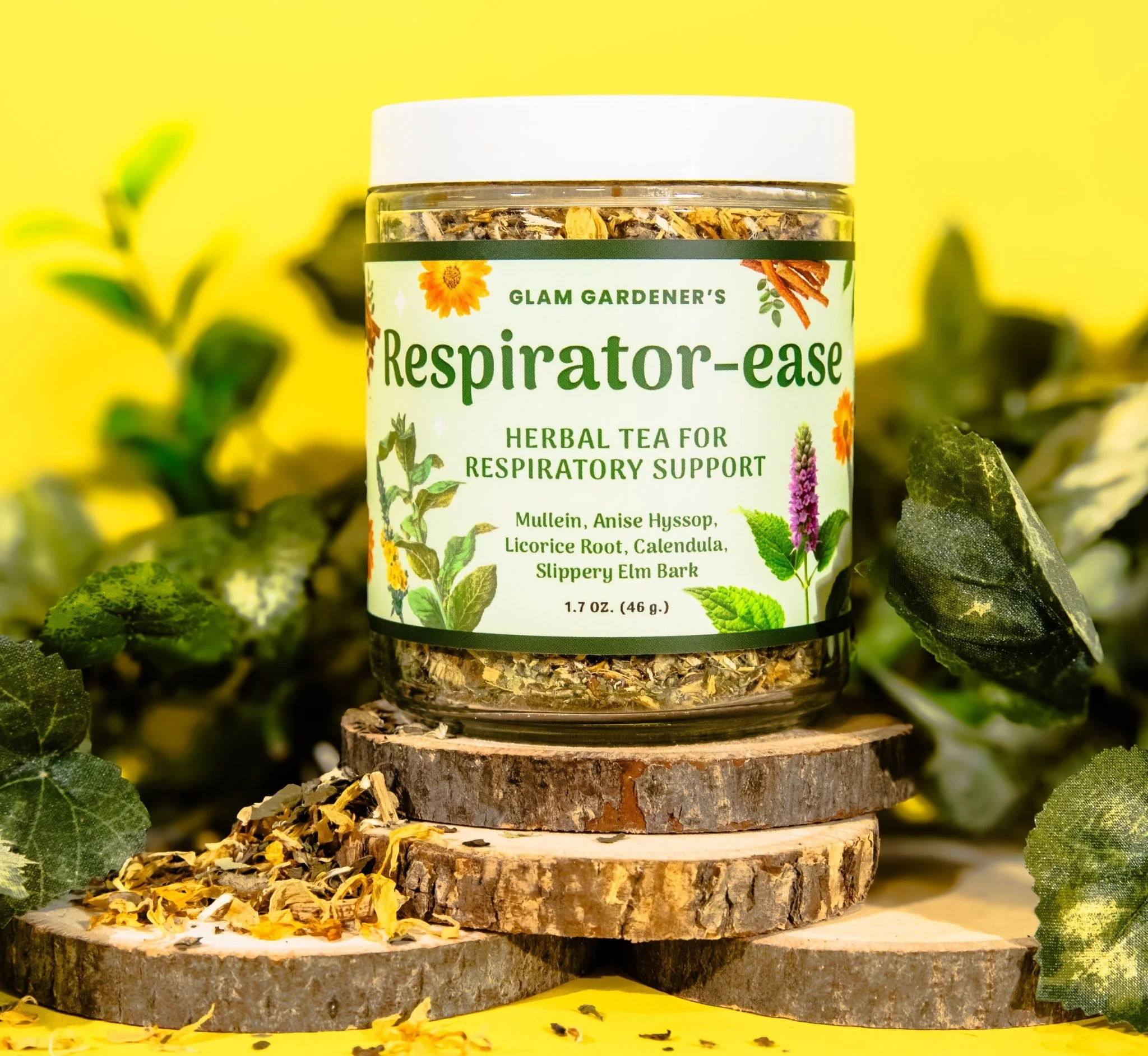 RESPIRATOR-EASE • Loose leaf herbal tea for Respiratory support with American-grown & organic Mullein, Licorice root, Anise Hyssop, Slippery Elm and Calendula - Image 7