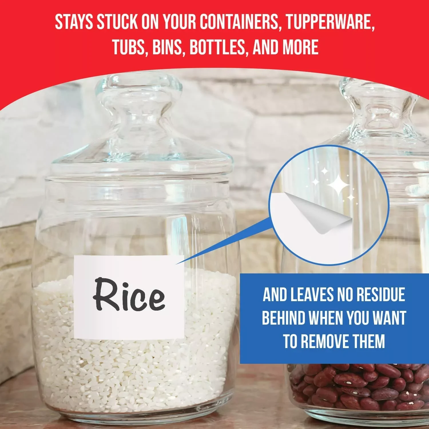 Reusable and Erasable Labels for Food Containers (48-Pack) 3x4" - Image 6