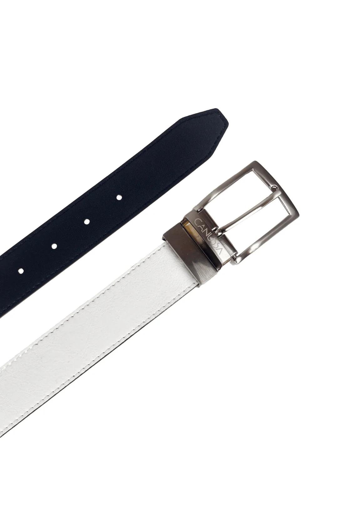 Reverse reversible belt – White/Black - Image 2