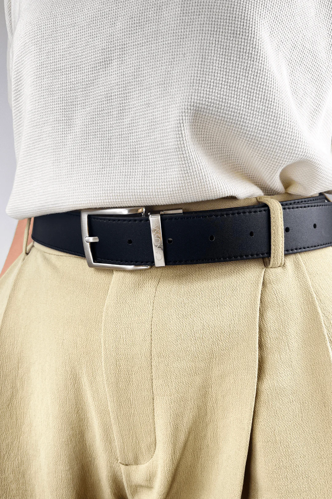 Reverse reversible belt – White/Black - Image 4