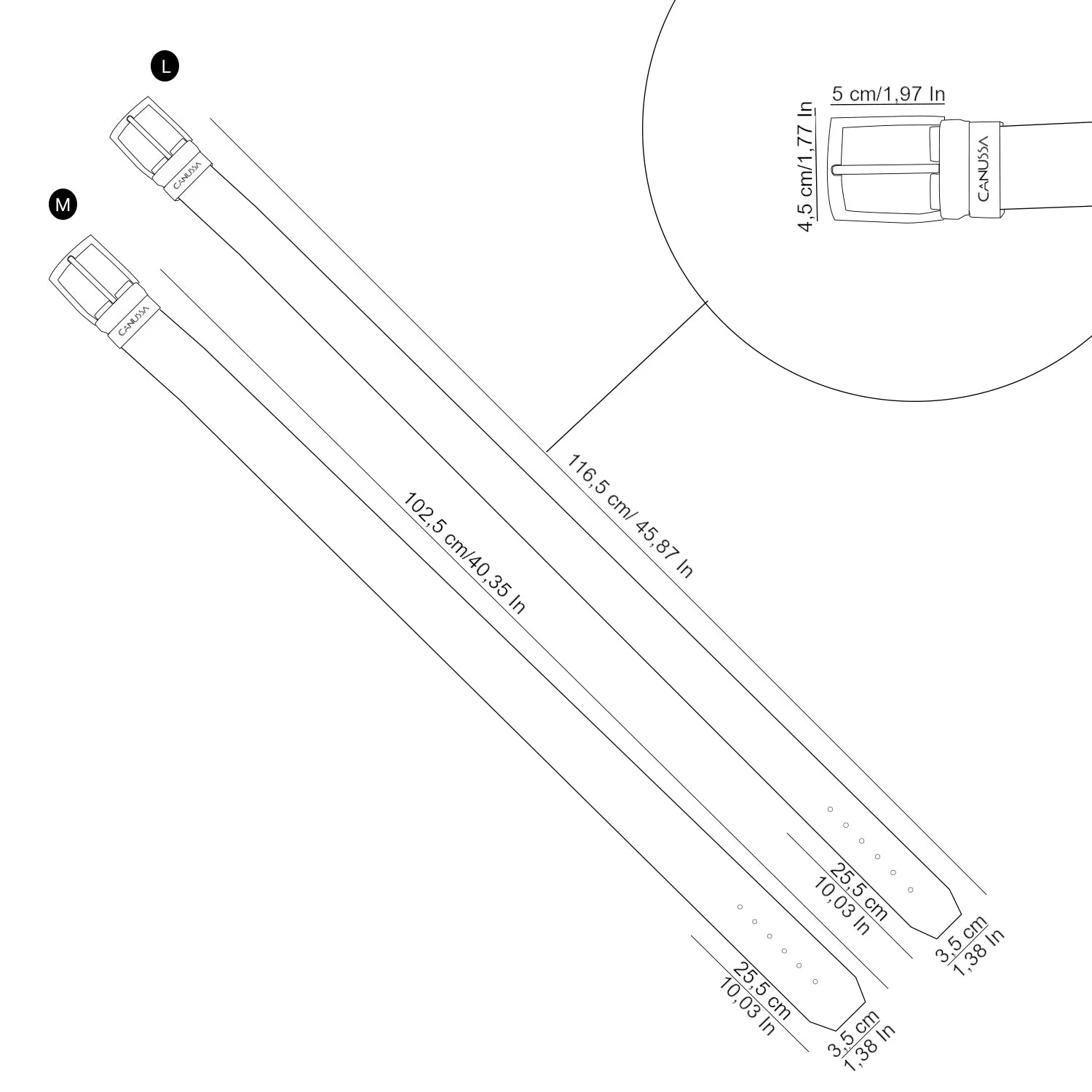 Reverse reversible belt – White/Black - Image 5