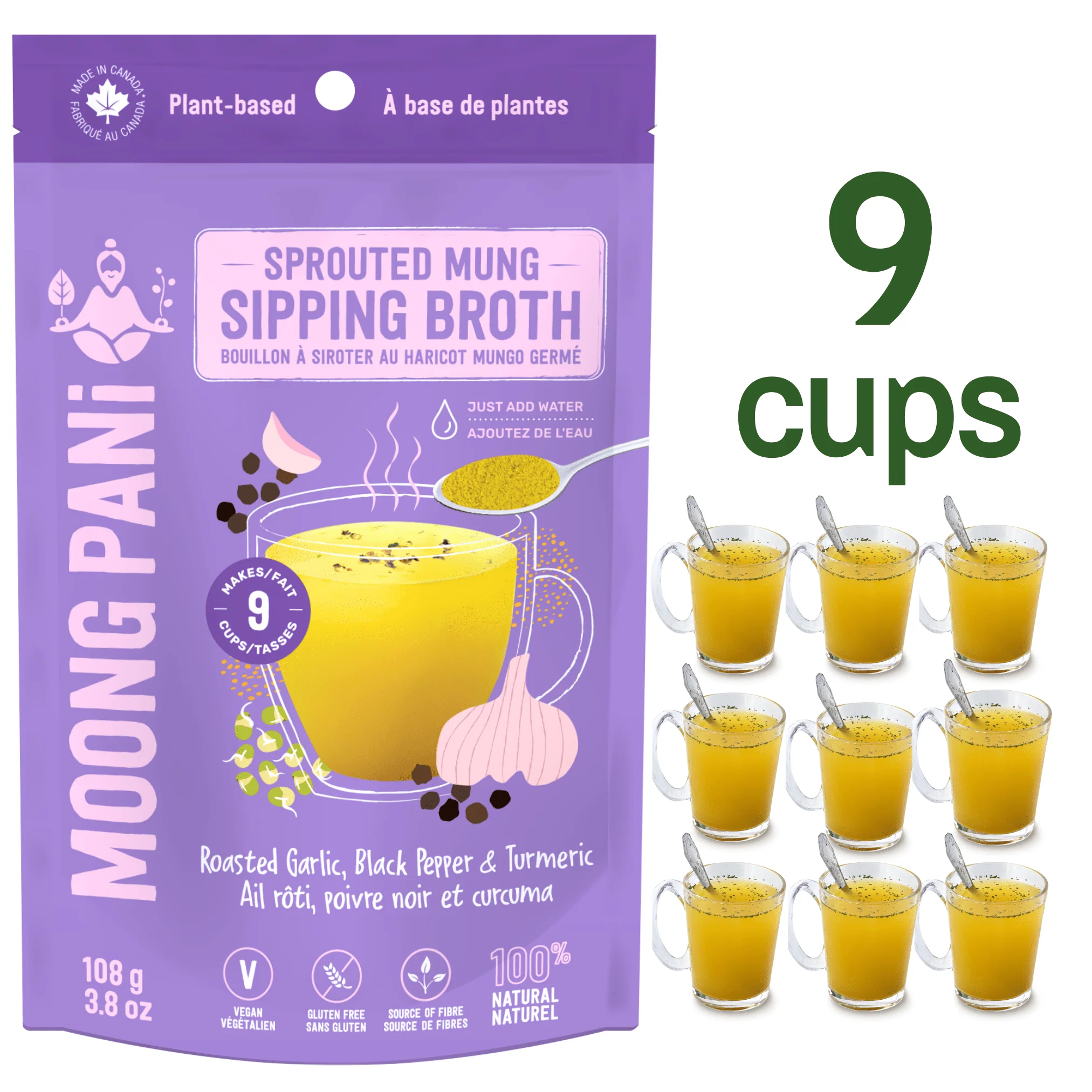 Roasted Garlic,Turmeric Golden Mung Broth | 18g Plant Protein | 9 Cups |$1.88/Cup - Image 8