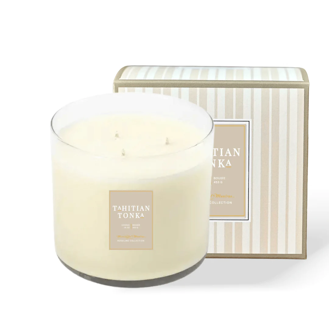 Romance Tahitian Tonka Natural 3-Wick Candle