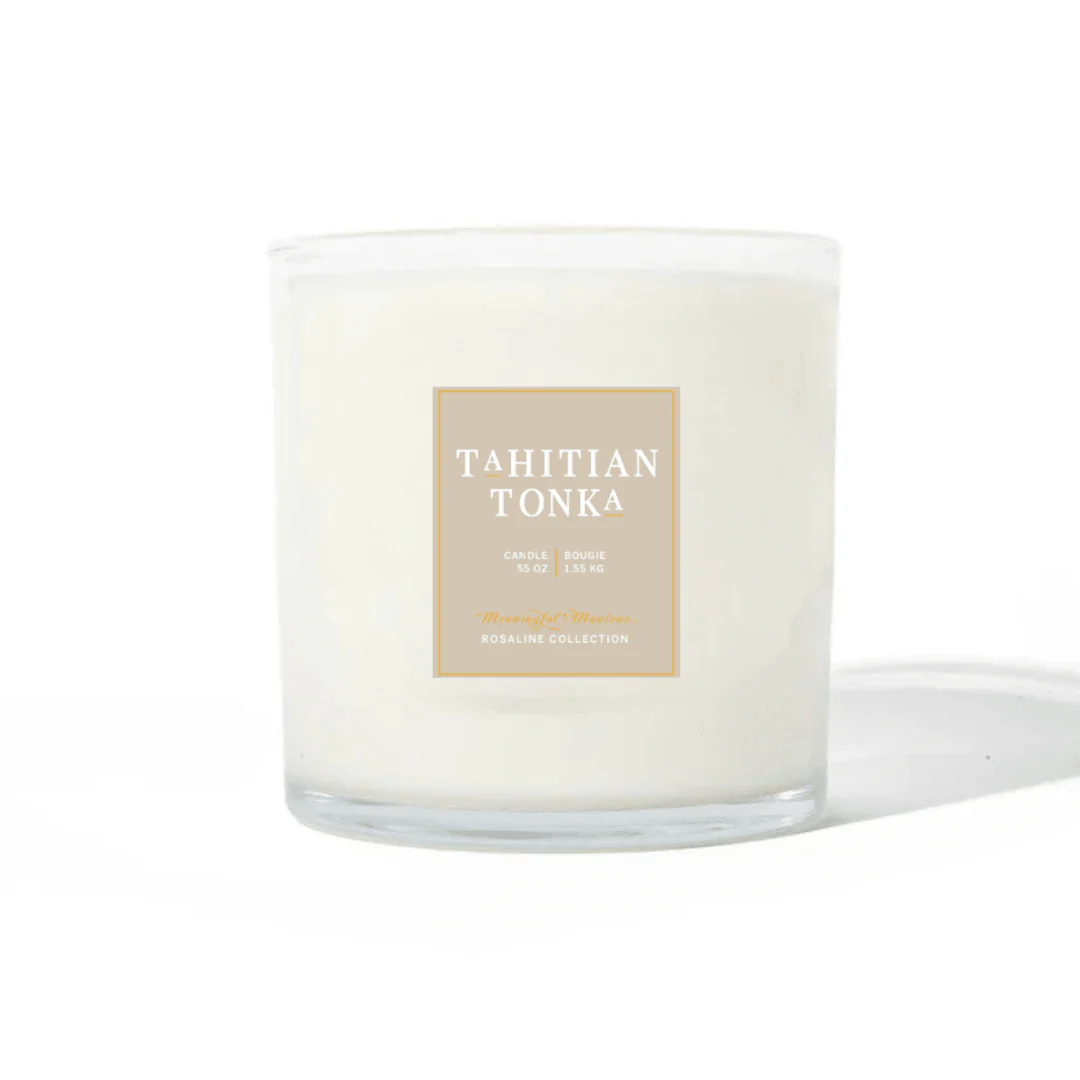 Romance Tahitian Tonka Natural Candle 55oz Rosaline Collection - Image 2