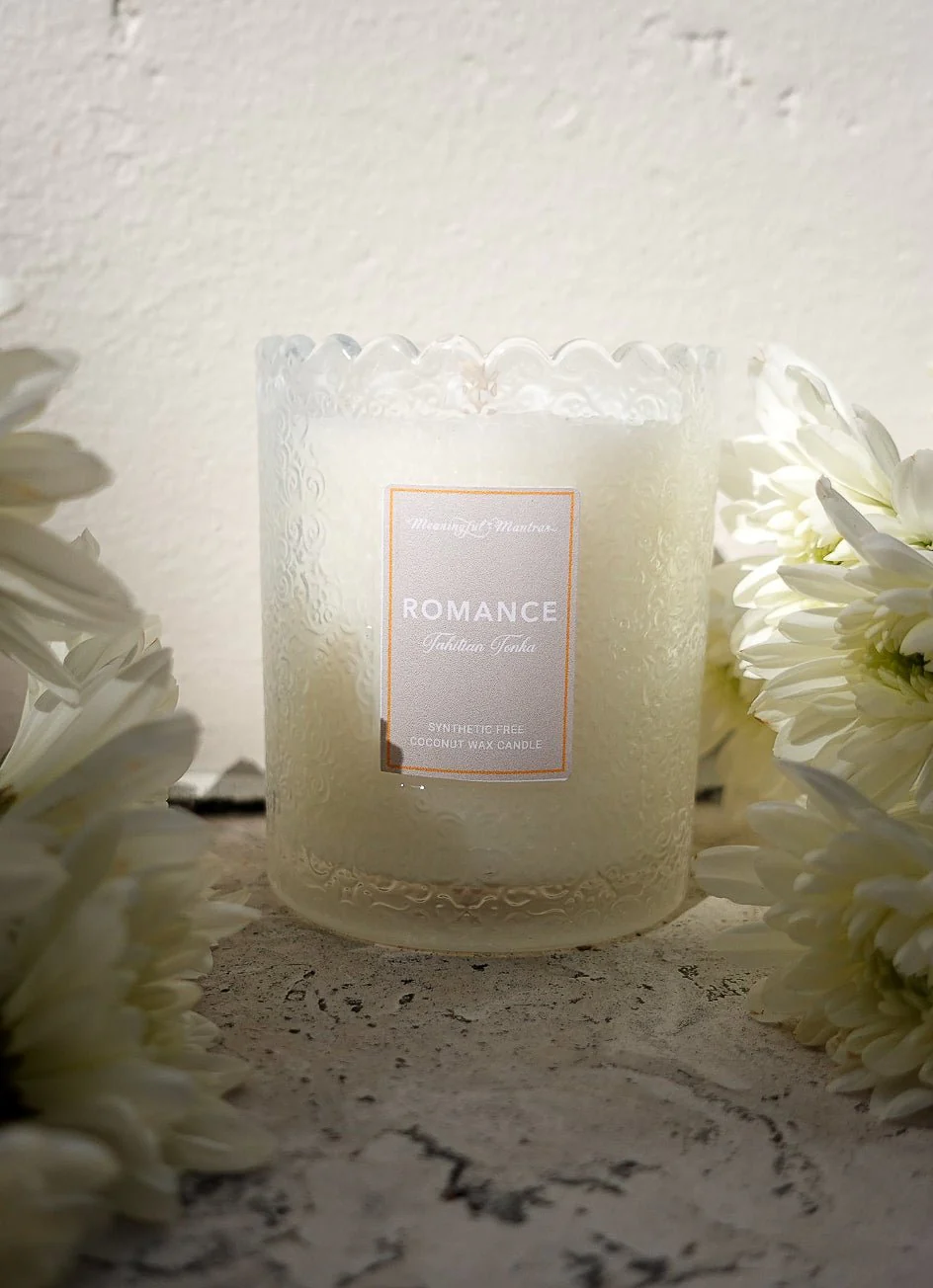 Romance Tahitian Tonka Natural Candle 8oz Kaia Collection - Image 2