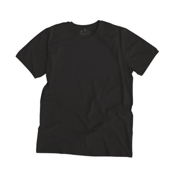 Round Neck T-shirt, Unisex Black - Image 6