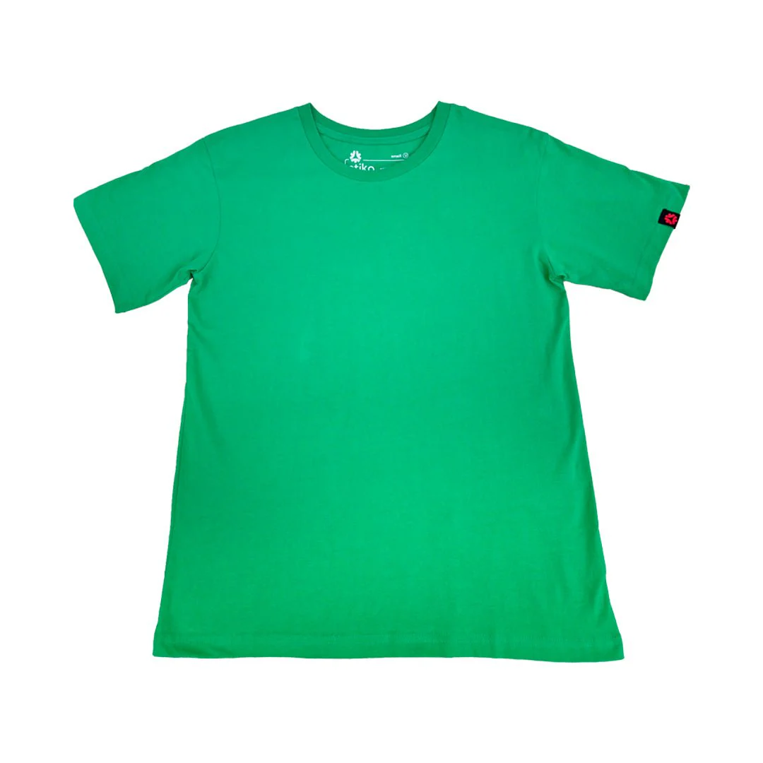 Round Neck T-shirt, Unisex Green - Image 4