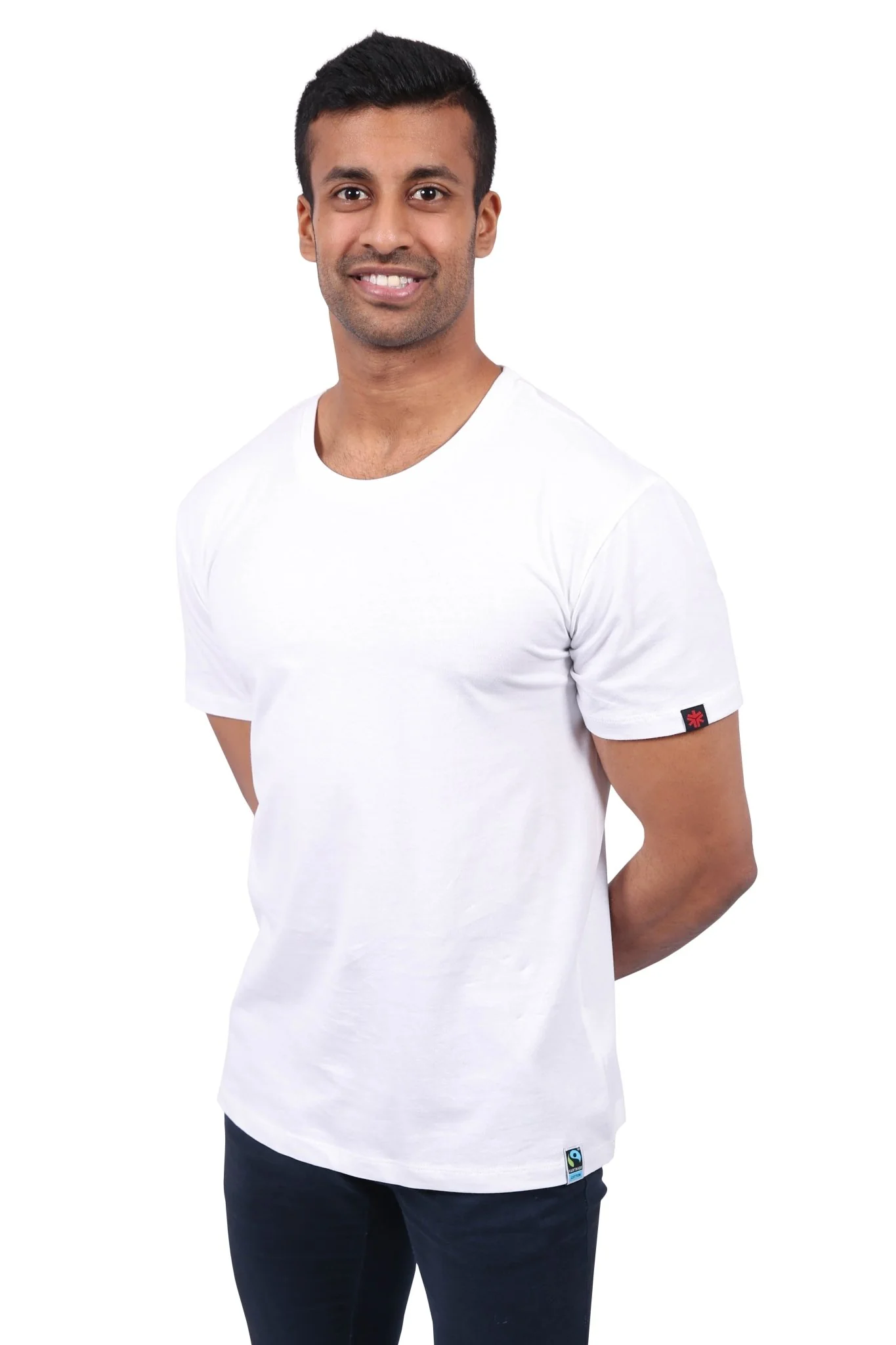 Round Neck T-shirt, Unisex White - Image 2