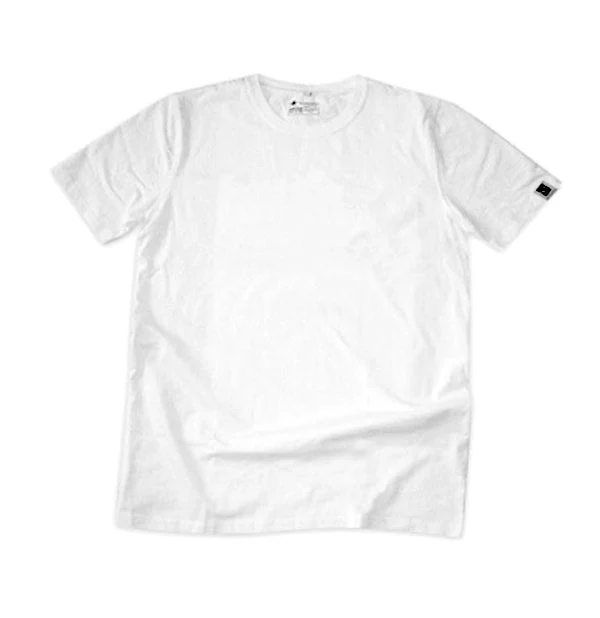 Round Neck T-shirt, Unisex White - Image 3
