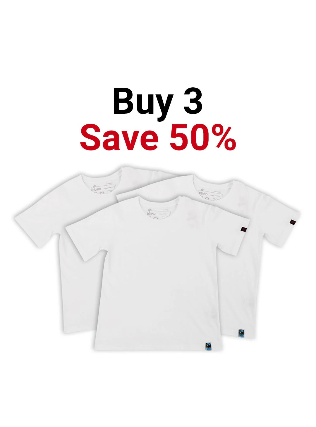 Round Neck T-shirt, Unisex White - Image 4