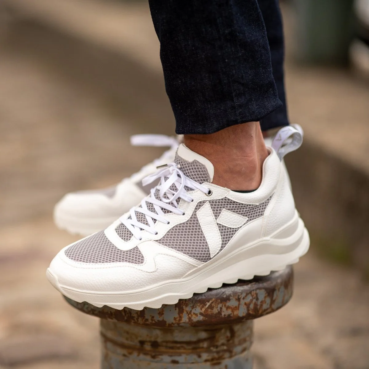 Lewis Running Sneaker – Biosourced & Recycled White - Image 11