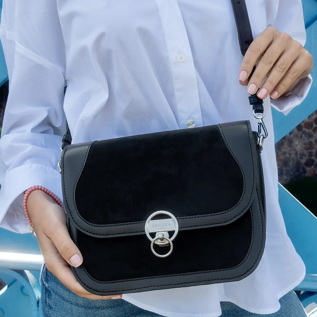 Marilyn Uppeal™ & Recycled Vegan Suede Black Bag - Image 6