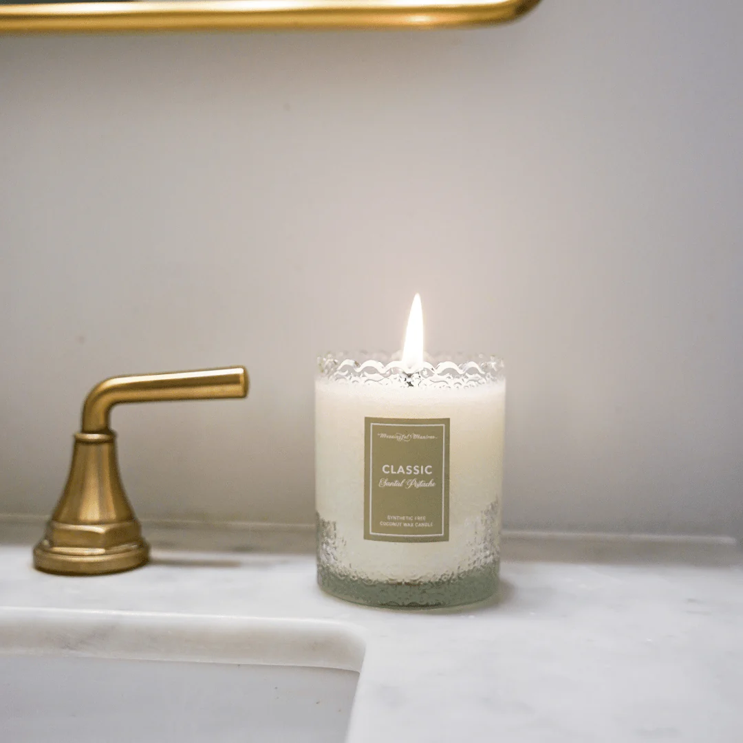 Santal Pistache Natural Candle 8oz Kaia Collection - Image 3