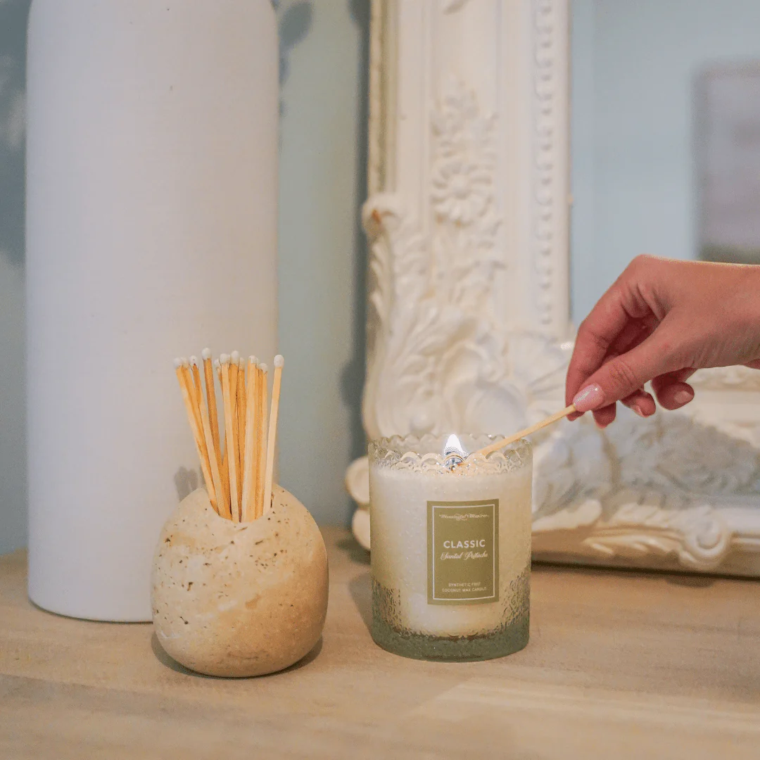 Santal Pistache Natural Candle 8oz Kaia Collection - Image 4