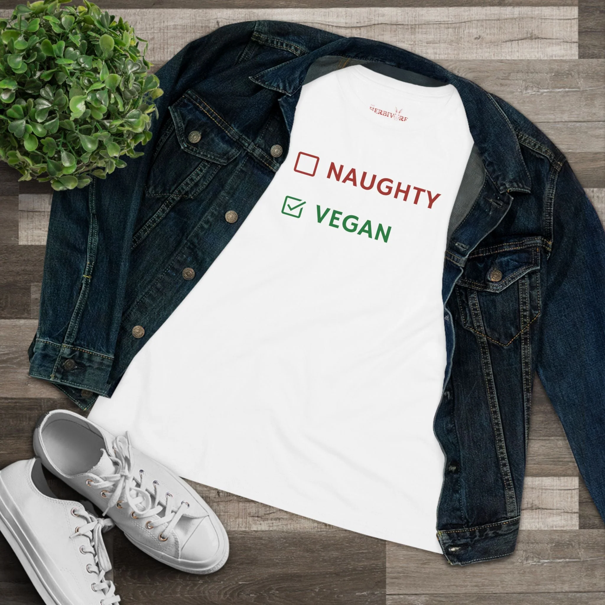 Santa's Naughty or Vegan List - Women's Style B&C 6400 - Image 5