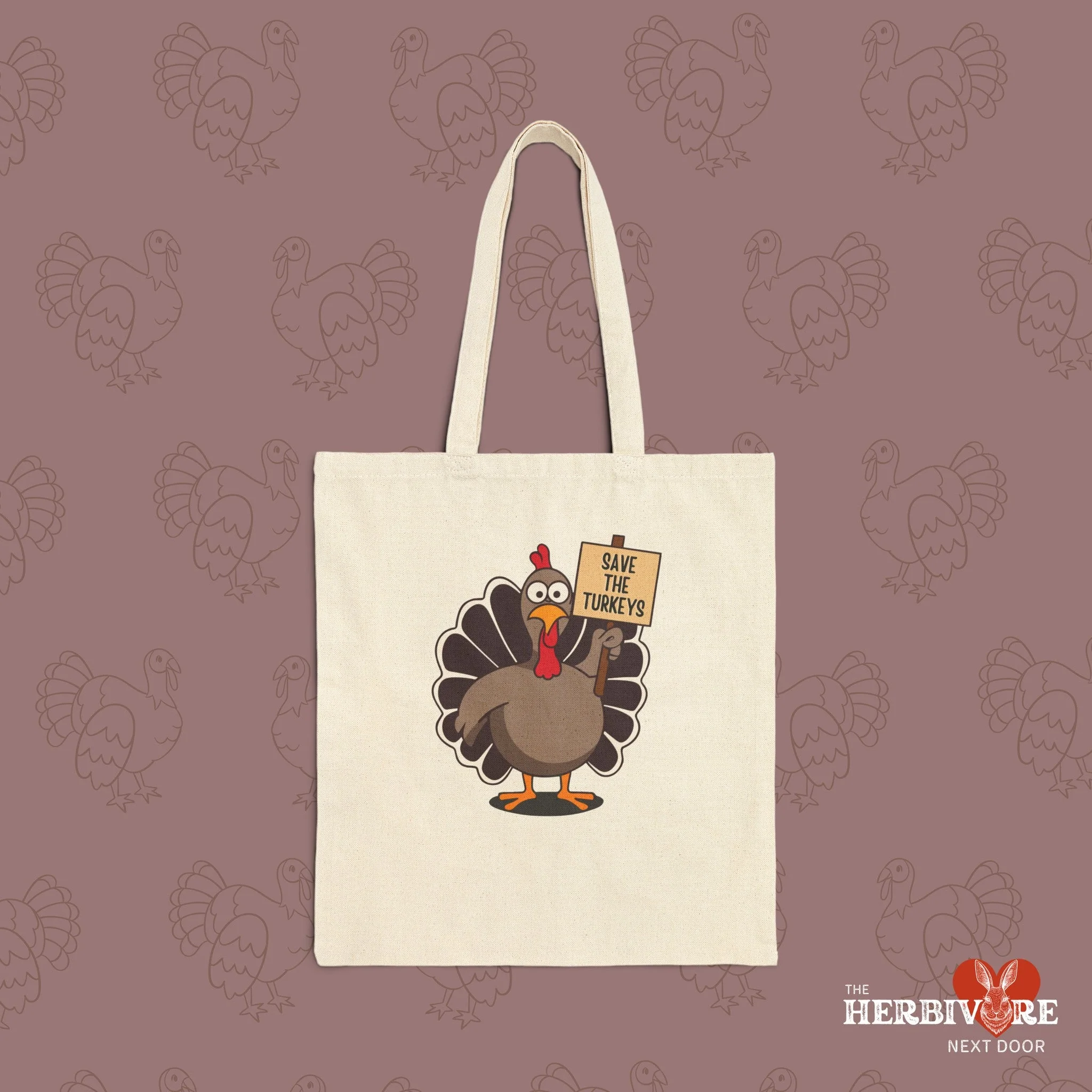 Save the Turkeys - Vegan Tote Bag
