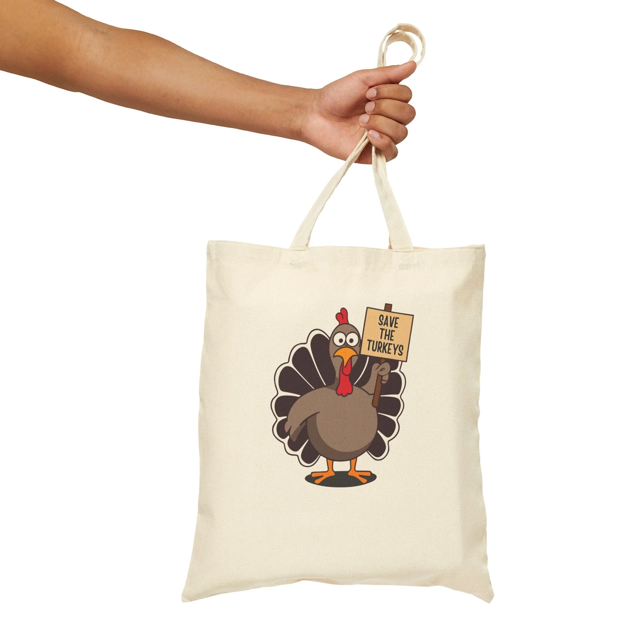 Save the Turkeys - Vegan Tote Bag - Image 5