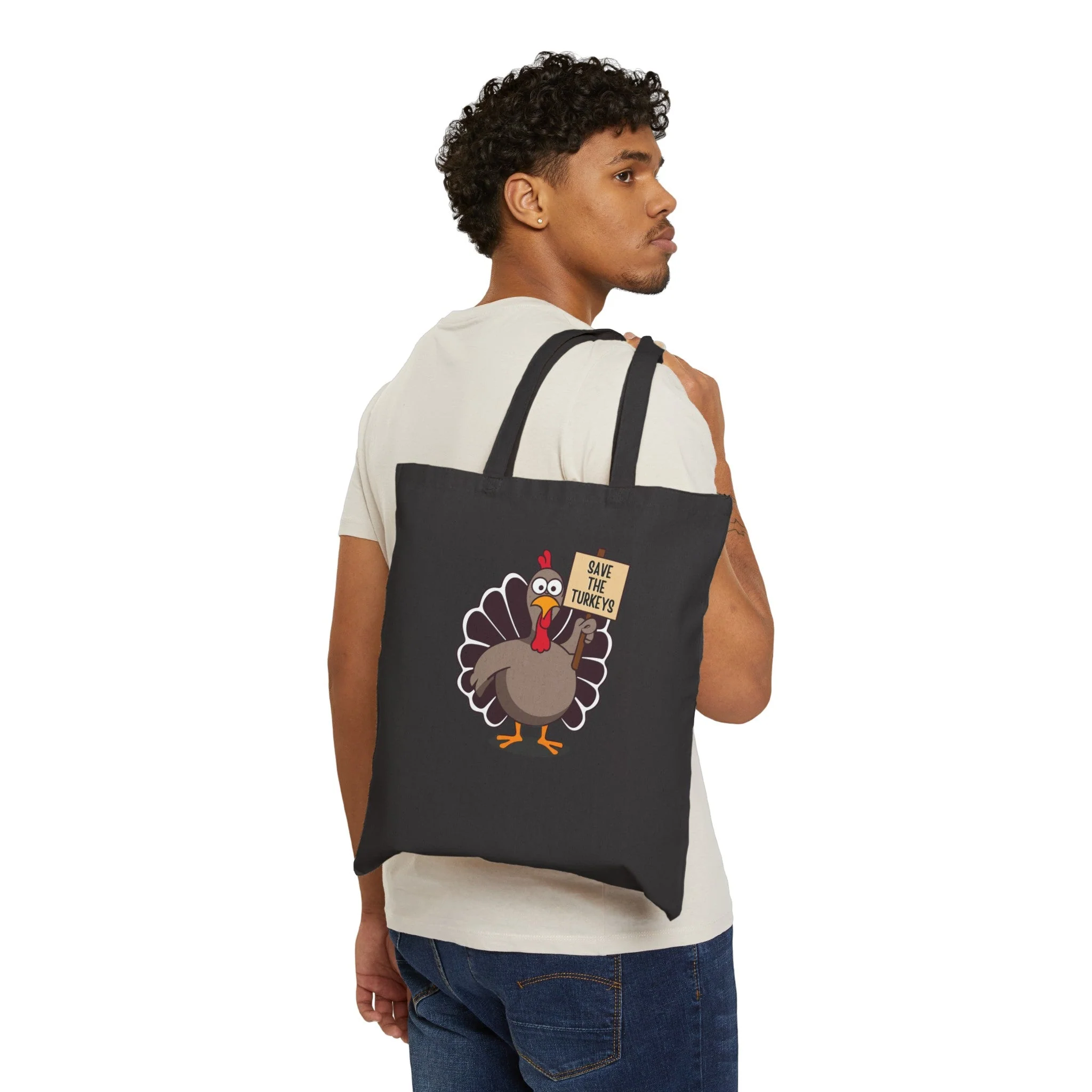 Save the Turkeys - Vegan Tote Bag - Image 8