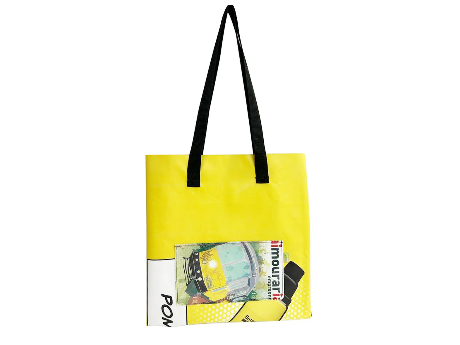 shopping bag *Tiago M.* tram publicity banner