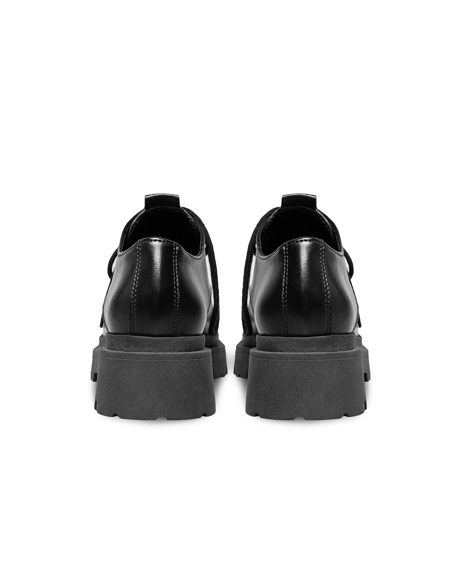 Sienna Squared Derbs Black made of Vegea grape leather - Image 3
