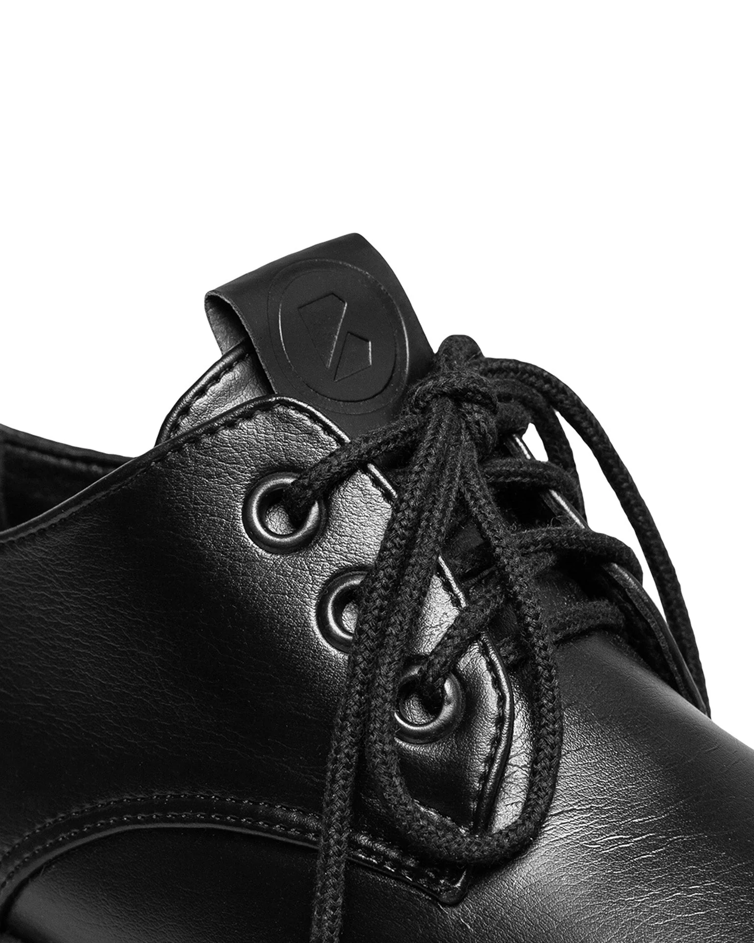 Sienna Squared Derbs Black made of Vegea grape leather - Image 5