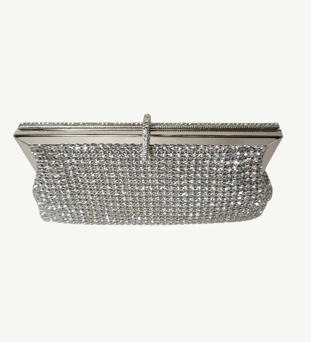 Silver and Crystal, Frame Evening Clutch - Image 2