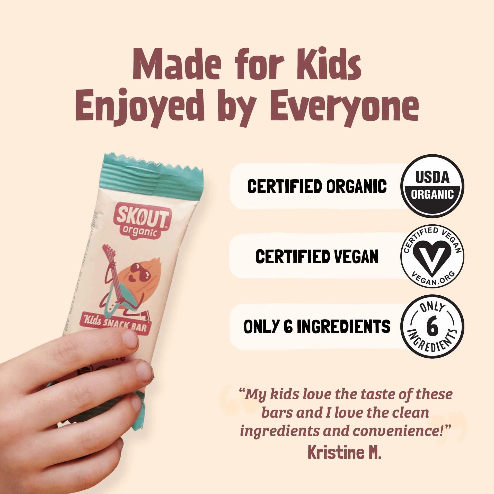 Skout Organic Almond Cookie Kids Bar - Image 3