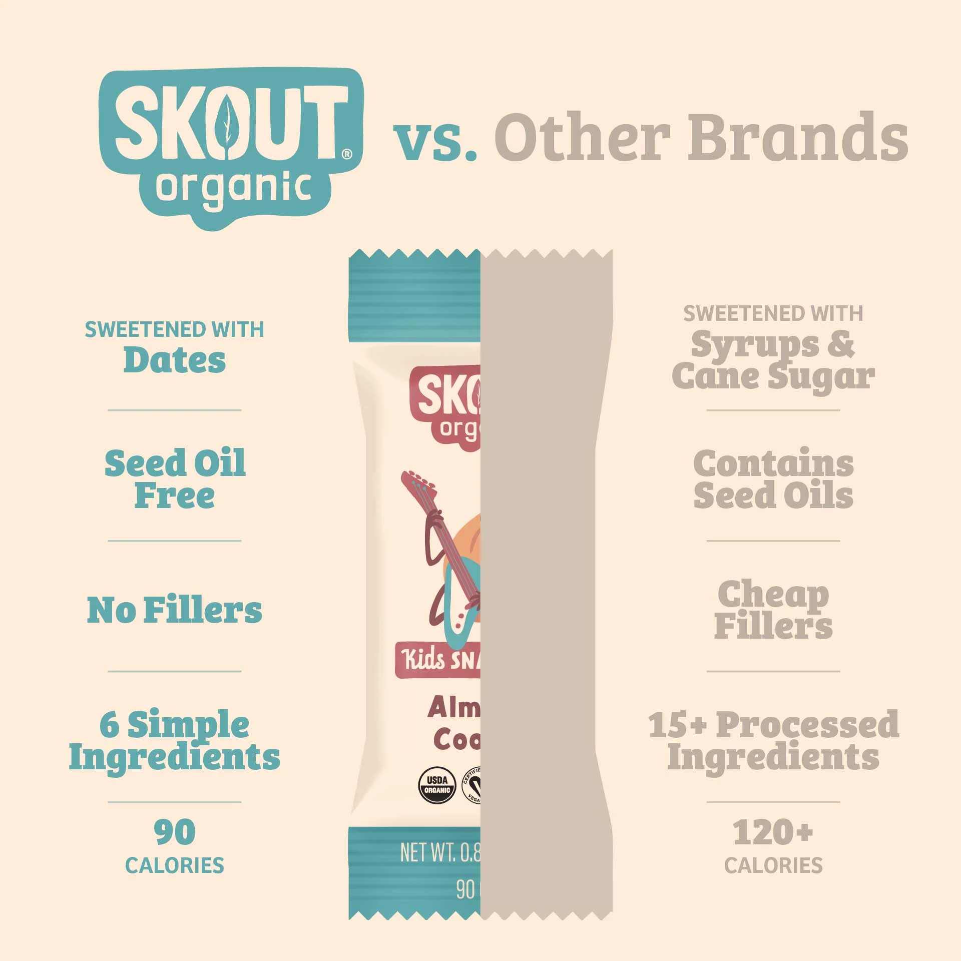 Skout Organic Almond Cookie Kids Bar - Image 4