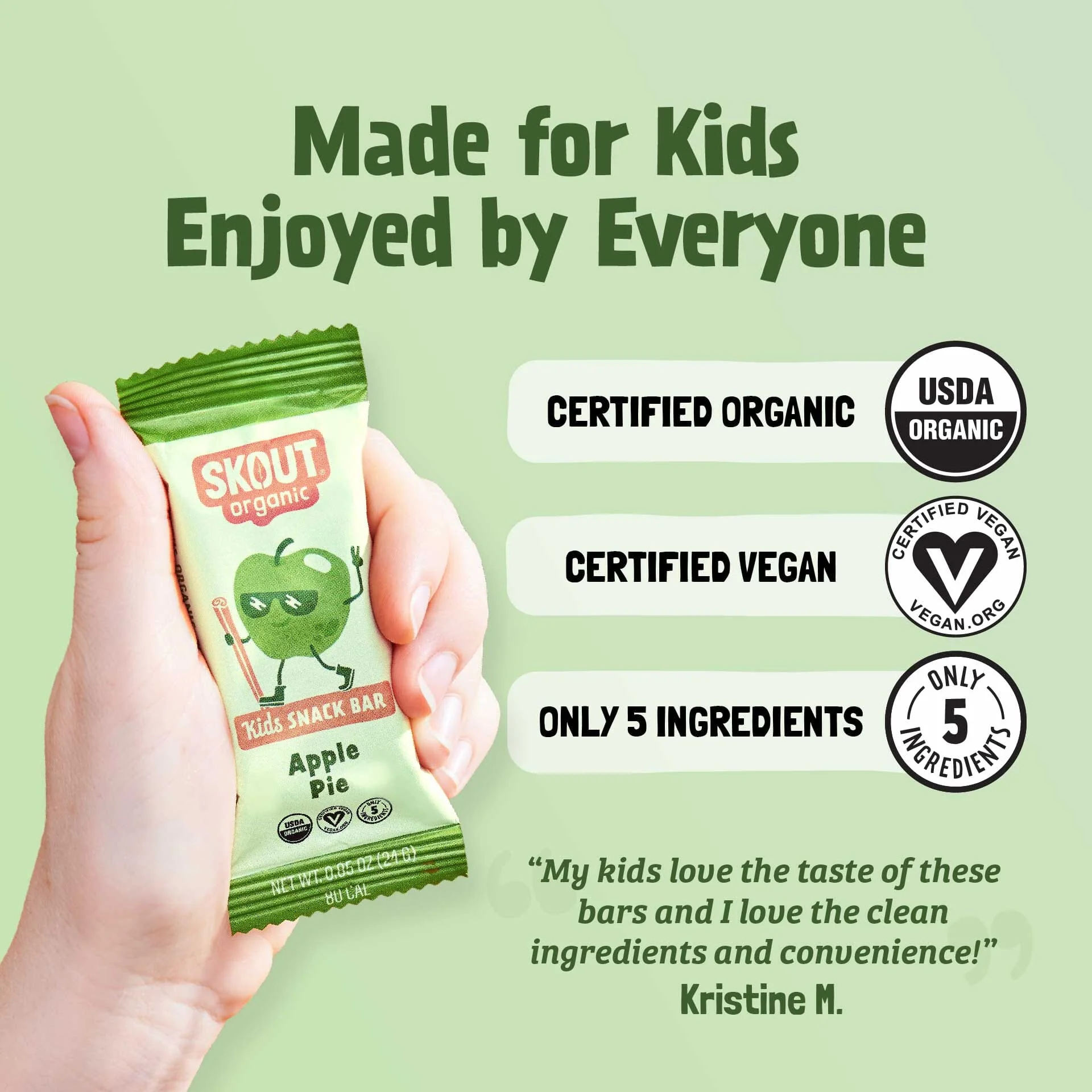 Skout Organic Apple Pie Kids Bar - Image 3